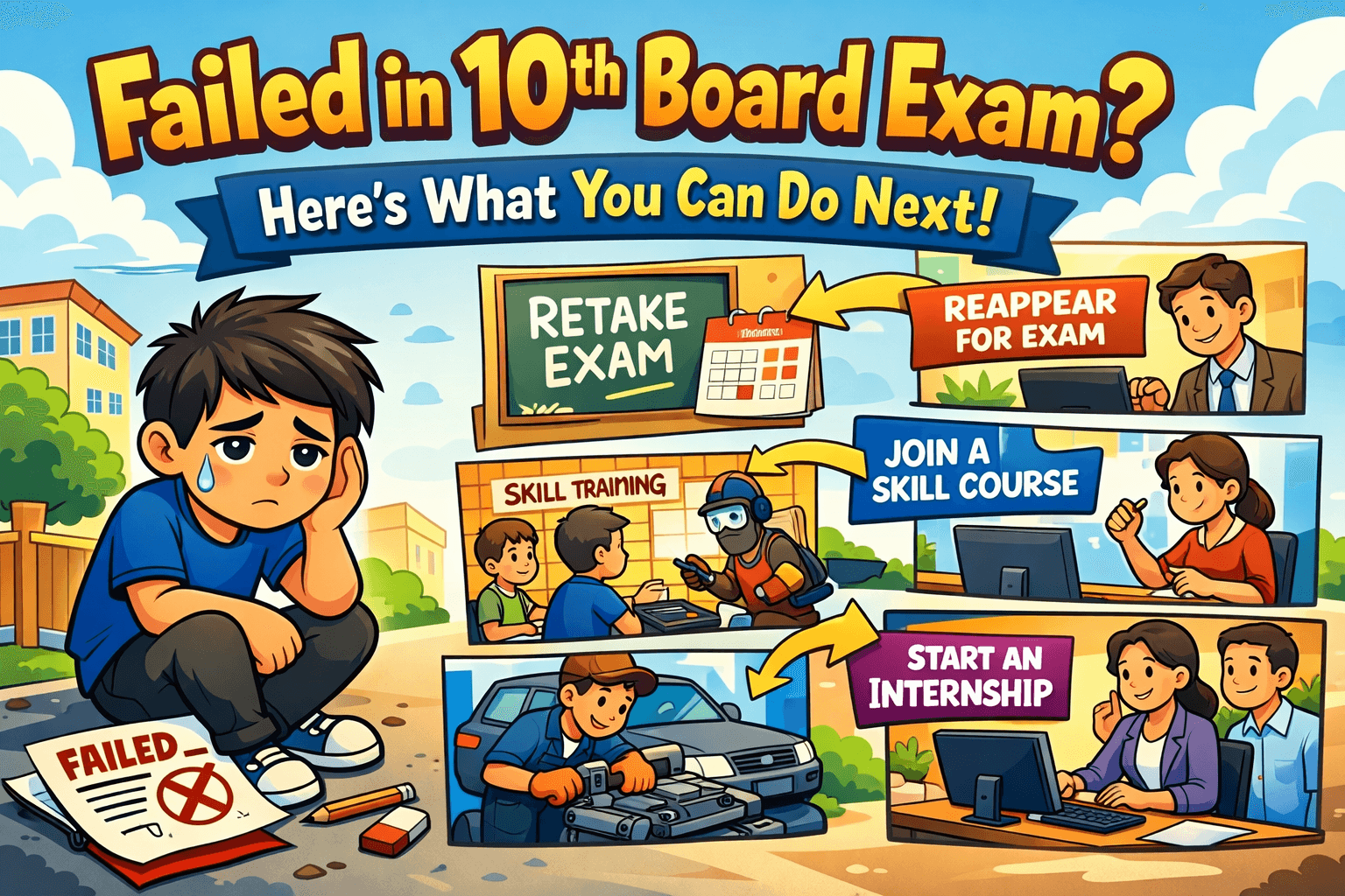 Failed in 10th Board Exam? Here’s What You Can Do Next.	