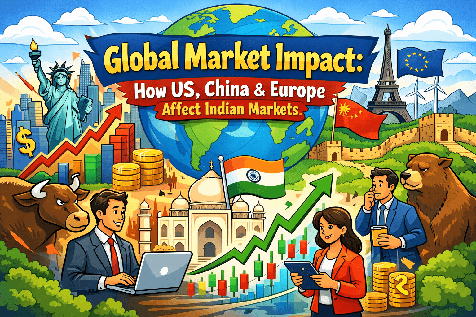 Global Market Impact: How US, China & Europe Affect Indian Markets