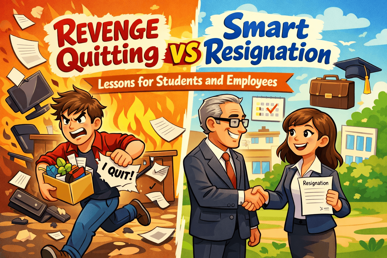 Revenge Quitting vs Smart Resignation: Lessons for Students and Employees