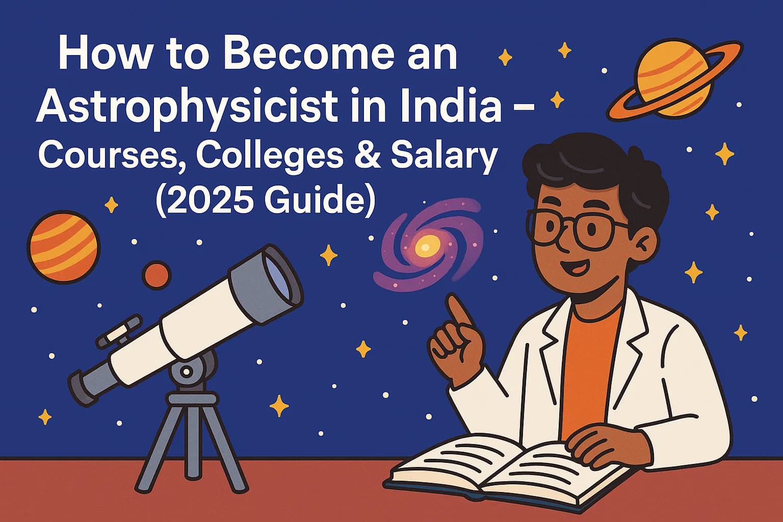 How to Become an Astrophysicist in India – Courses, Colleges & Salary (2025 Guide)