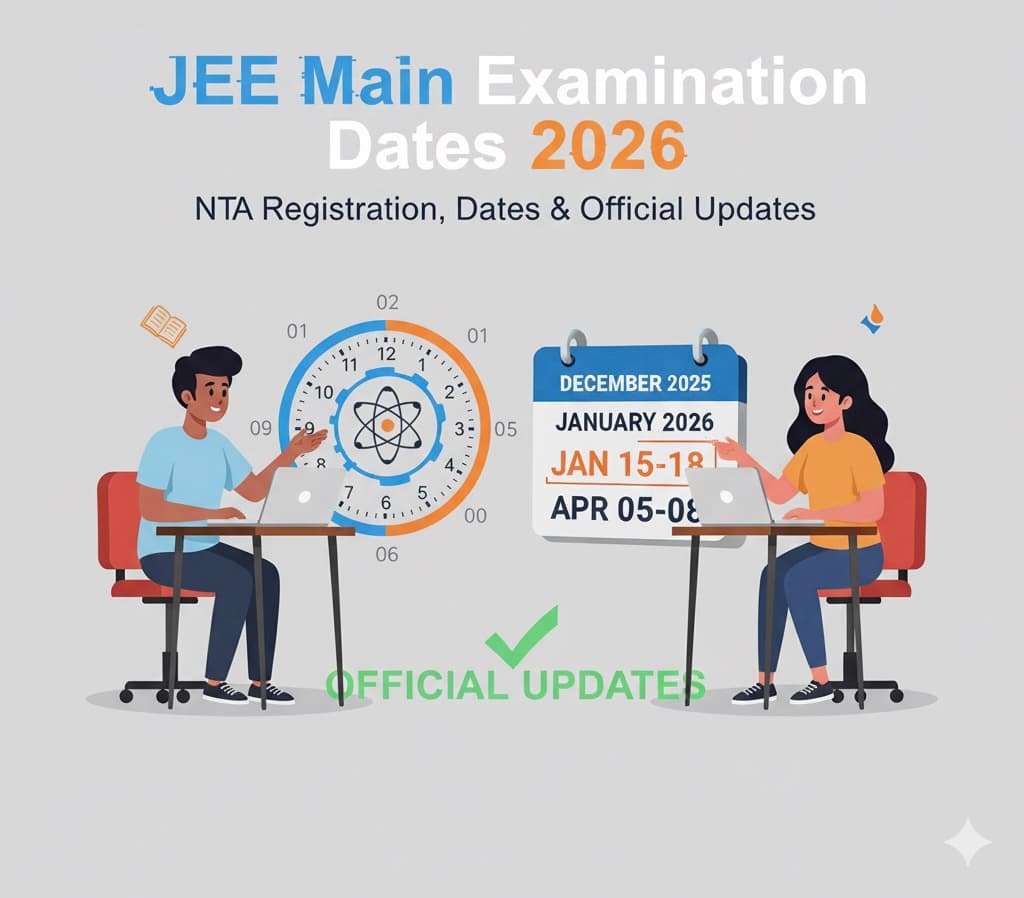 JEE Main Examination Dates 2026: NTA Registration, Dates & Official Updates