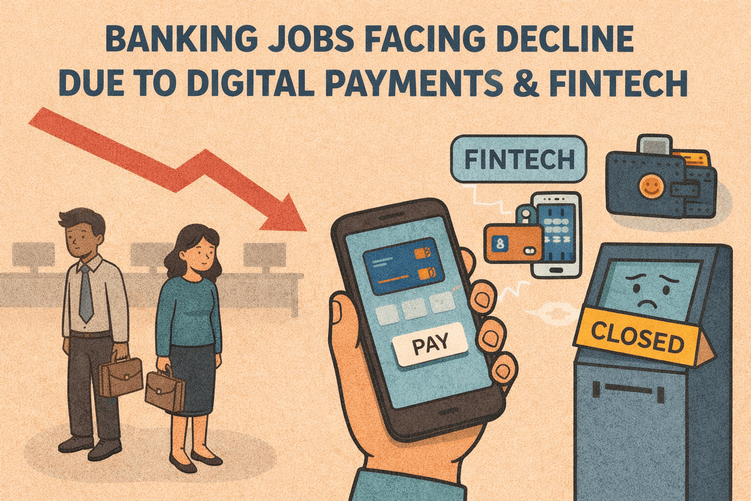 Banking Jobs Facing Decline Due to Digital Payments & Fintech