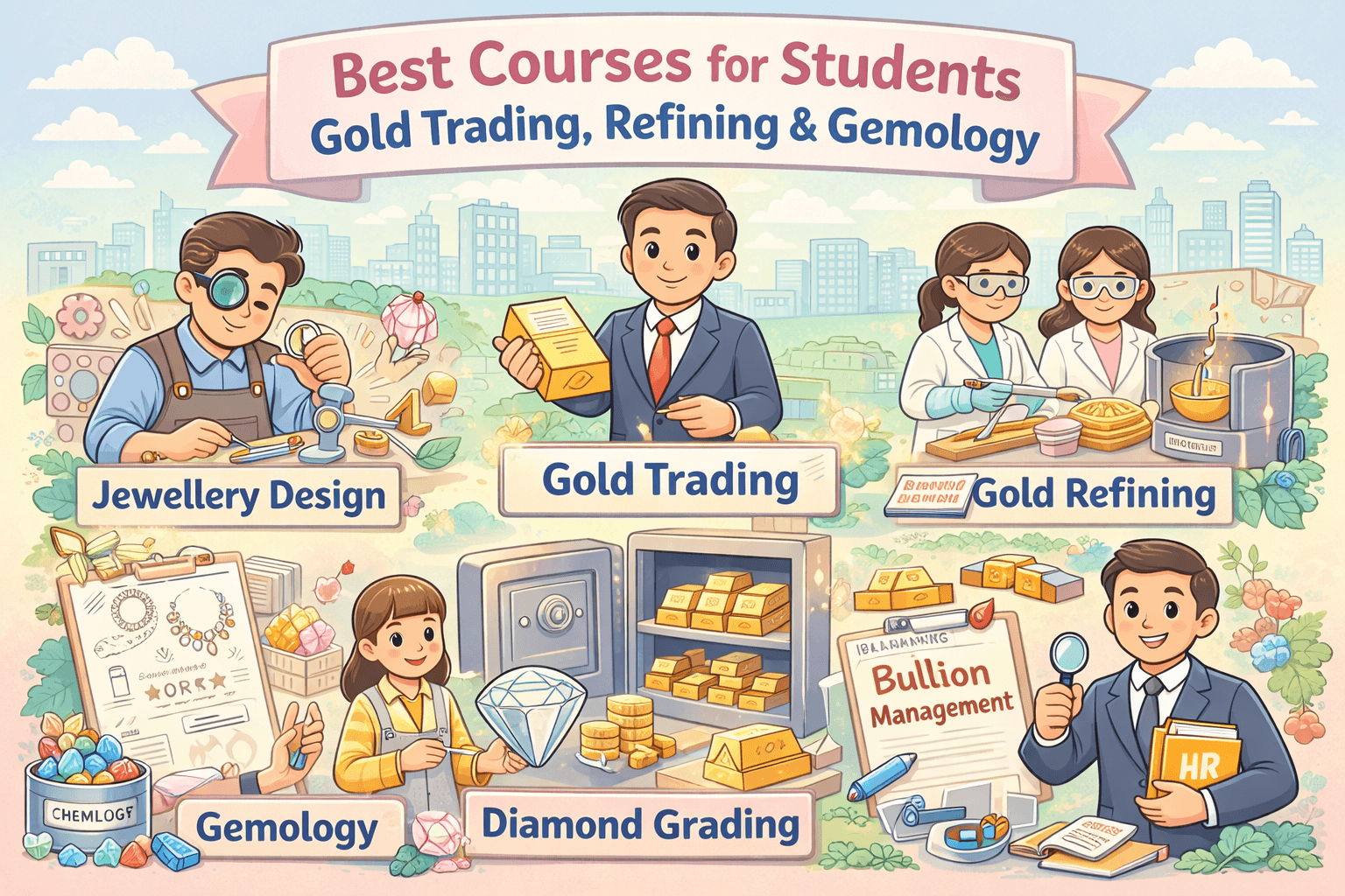 Best Courses for Students Interested in Gold Trading, Refining & Gemology