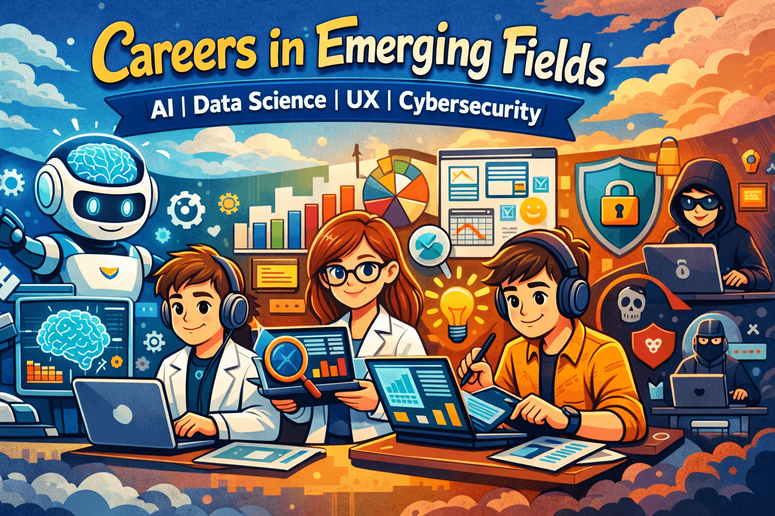 Careers in Emerging Fields: AI, Data Science, UX, Cybersecurity