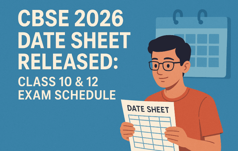 CBSE 2026 Date Sheet Released: Class 10 & 12 Exam Schedule