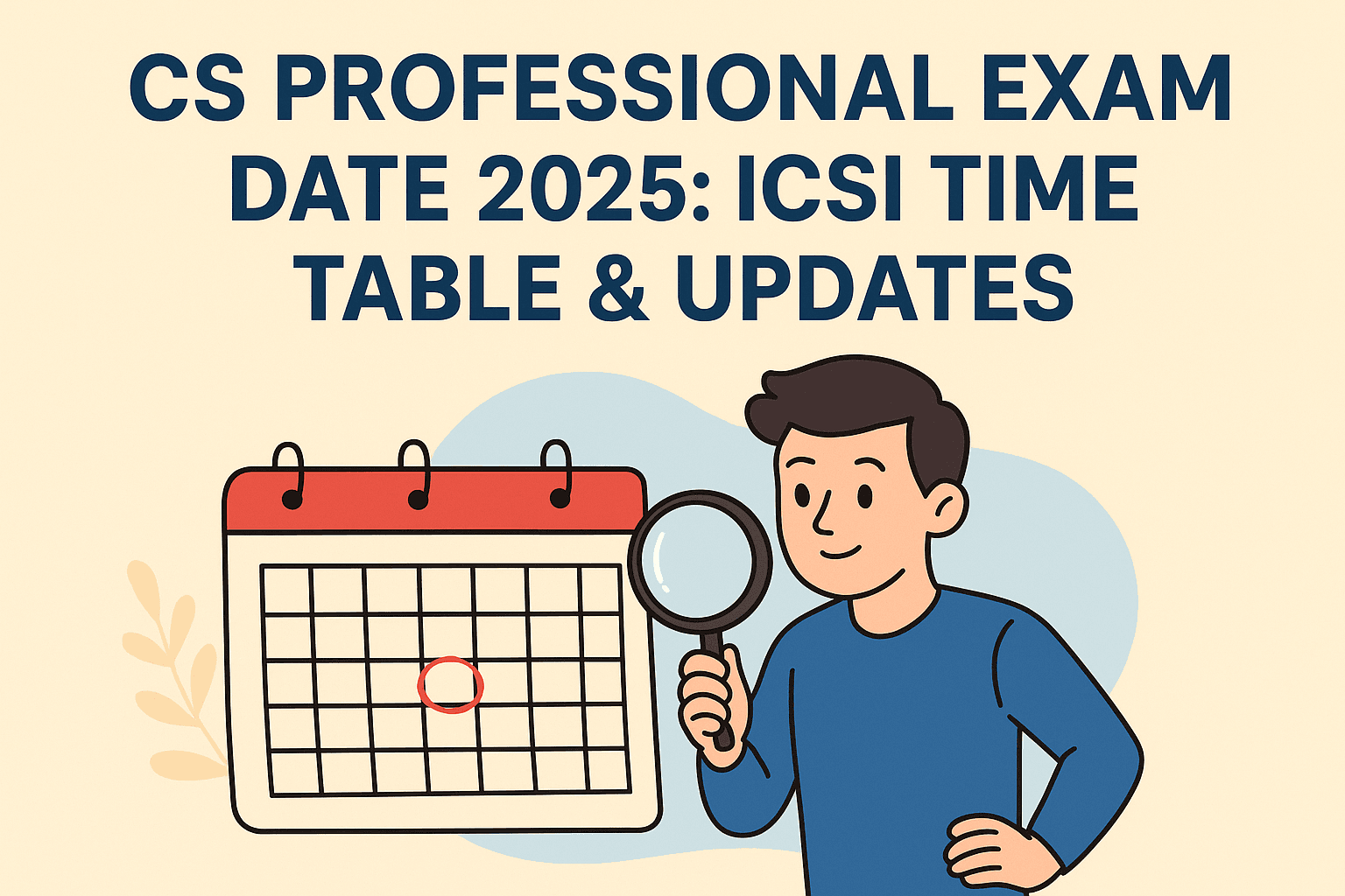 CS Professional Exam Date 2025: ICSI Time Table & Updates