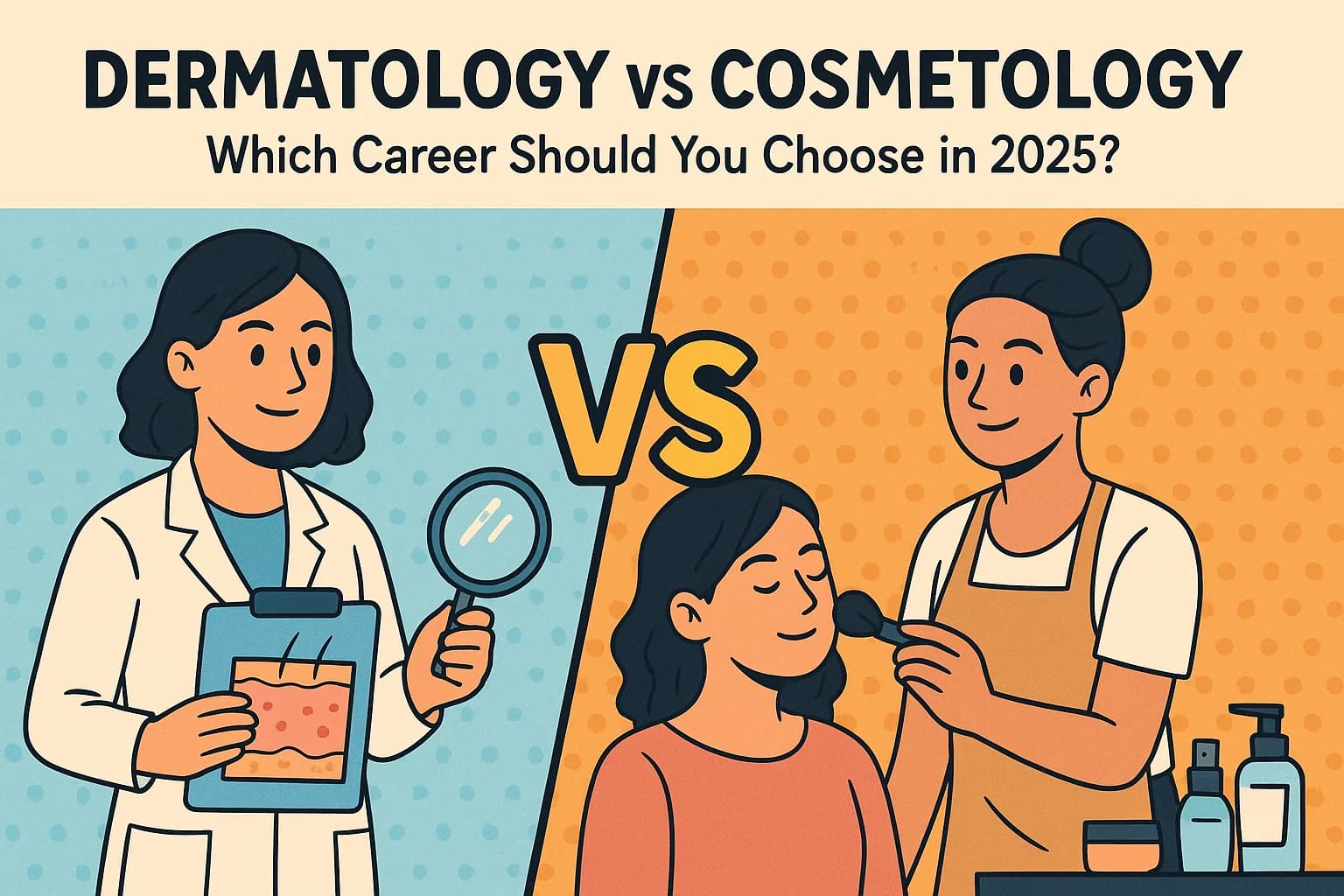 Dermatology vs Cosmetology: Which Career Should You Choose in 2025