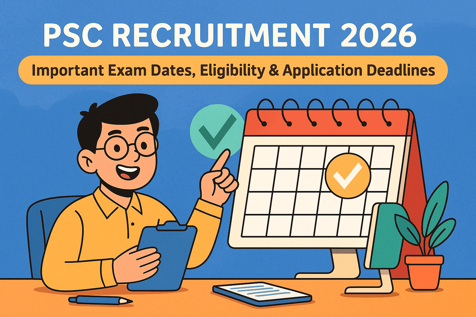 PSC Recruitment 2026: Important Exam Dates, Eligibility & Application Deadlines