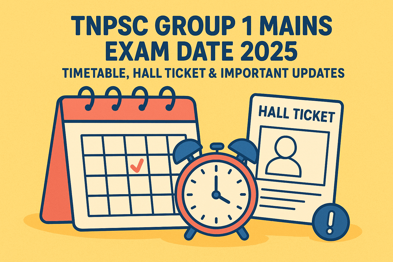 TNPSC Group 1 Mains Exam Date 2025: Time Table, Hall Ticket & Important Updates.