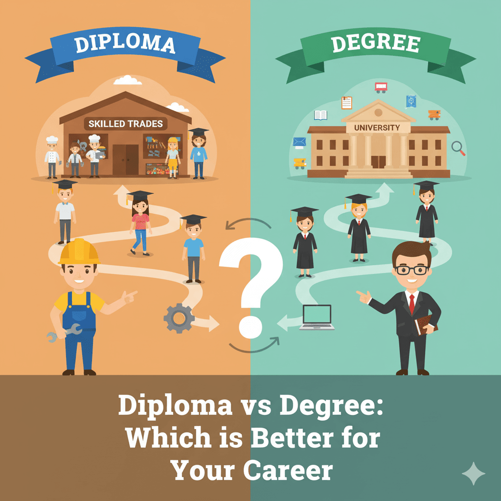 Which Is Better: A Diploma Or A Degree For Your Career Goals?